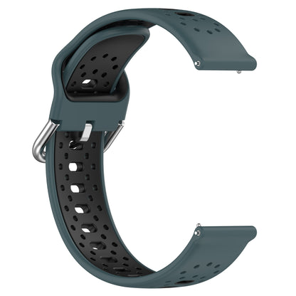 Silicone Watch Band for Samsung Galaxy Watch6 40mm 44mm / Watch6 Classic 43mm 47mm / Watch 5 40mm 44mm / Watch4 40mm 44mm , 20mm Dual-color Straps