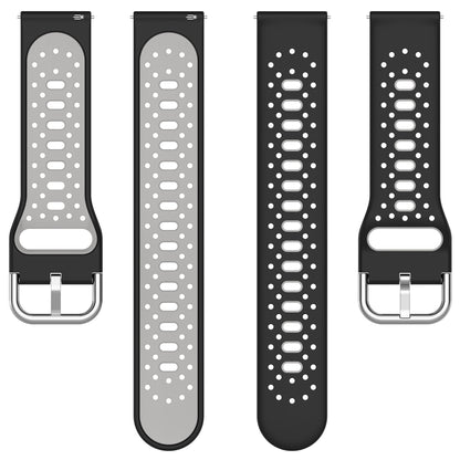 Silicone Watch Band for Samsung Galaxy Watch6 40mm 44mm / Watch6 Classic 43mm 47mm / Watch 5 40mm 44mm / Watch4 40mm 44mm , 20mm Dual-color Straps