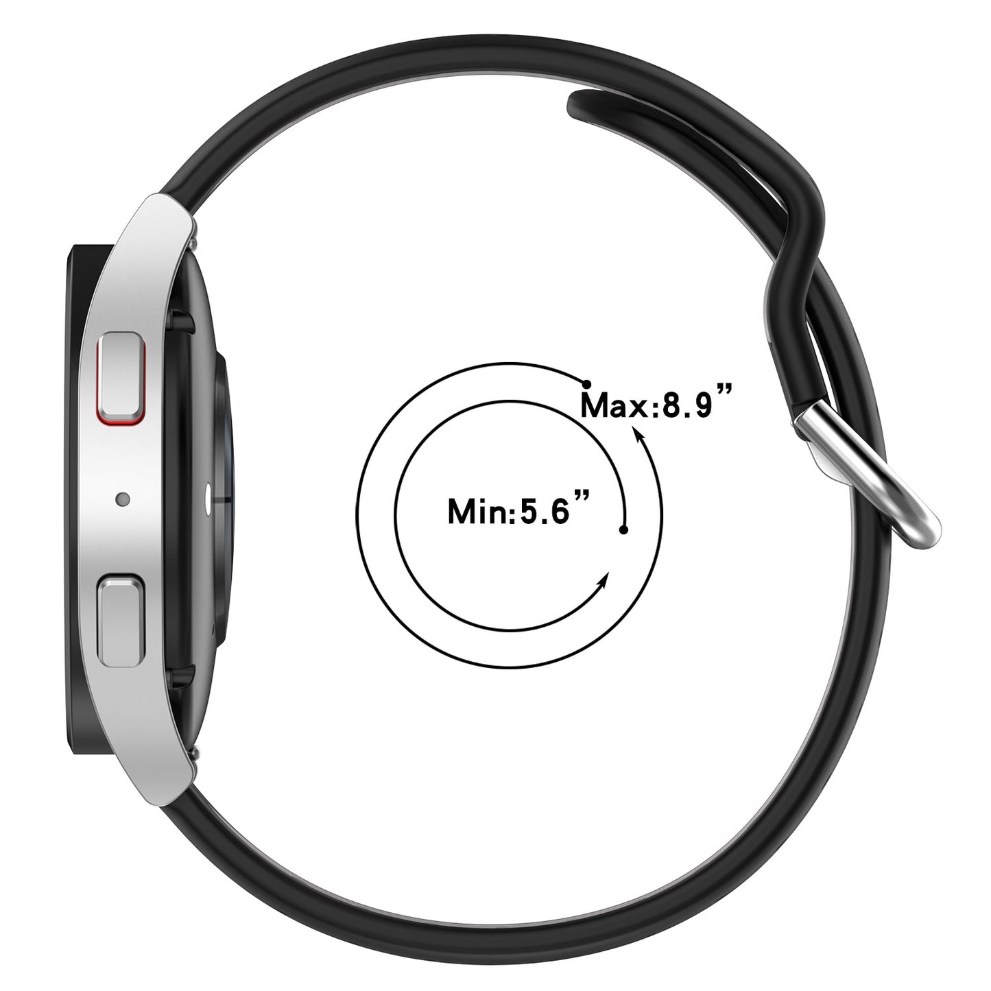 Silicone Watch Band for Samsung Galaxy Watch6 40mm 44mm / Watch6 Classic 43mm 47mm / Watch 5 40mm 44mm / Watch4 40mm 44mm , 20mm Dual-color Straps