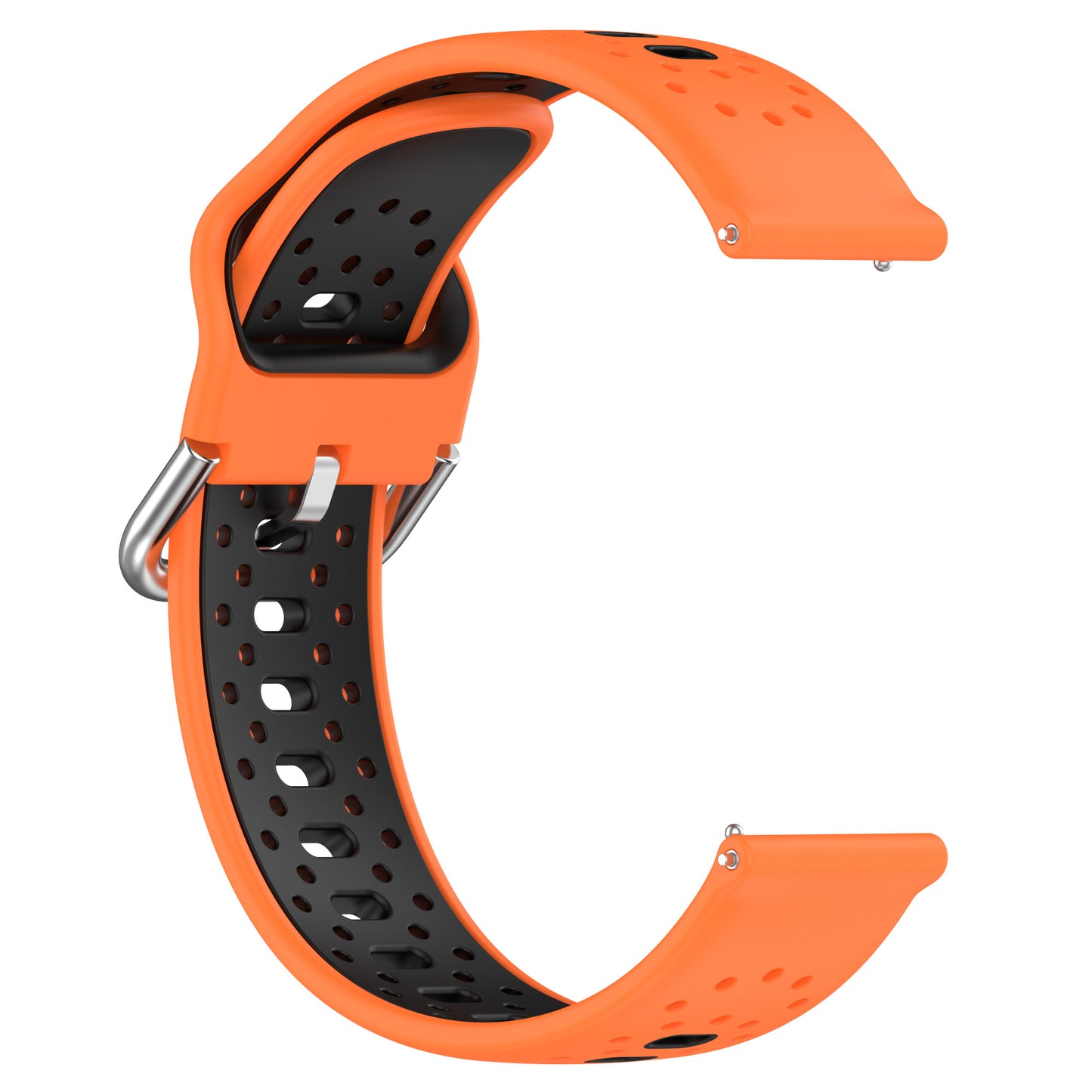Silicone Watch Band for Samsung Galaxy Watch6 40mm 44mm / Watch6 Classic 43mm 47mm / Watch 5 40mm 44mm / Watch4 40mm 44mm , 20mm Dual-color Straps
