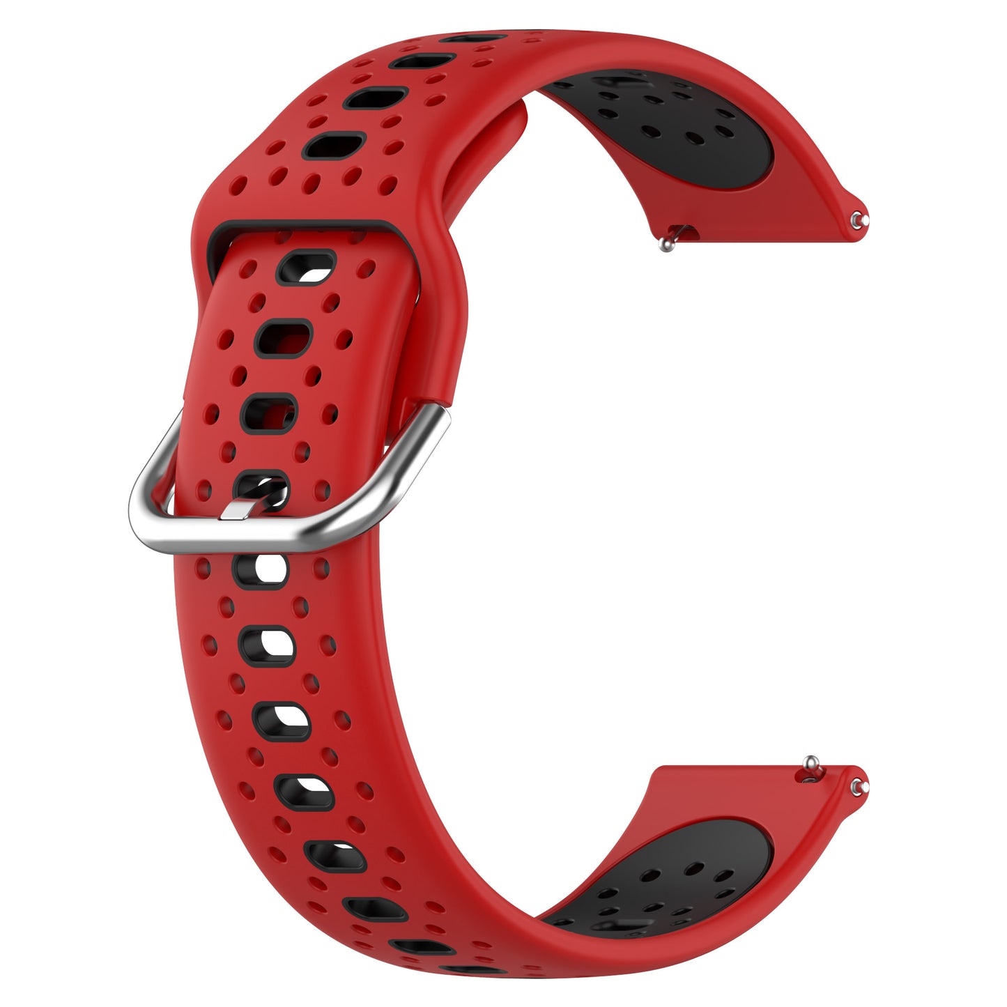 Silicone Watch Band for Samsung Galaxy Watch6 40mm 44mm / Watch6 Classic 43mm 47mm / Watch 5 40mm 44mm / Watch4 40mm 44mm , 20mm Dual-color Straps