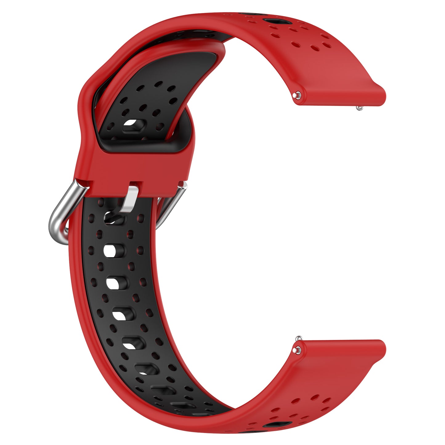 Silicone Watch Band for Samsung Galaxy Watch6 40mm 44mm / Watch6 Classic 43mm 47mm / Watch 5 40mm 44mm / Watch4 40mm 44mm , 20mm Dual-color Straps