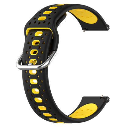 Silicone Watch Band for Samsung Galaxy Watch6 40mm 44mm / Watch6 Classic 43mm 47mm / Watch 5 40mm 44mm / Watch4 40mm 44mm , 20mm Dual-color Straps