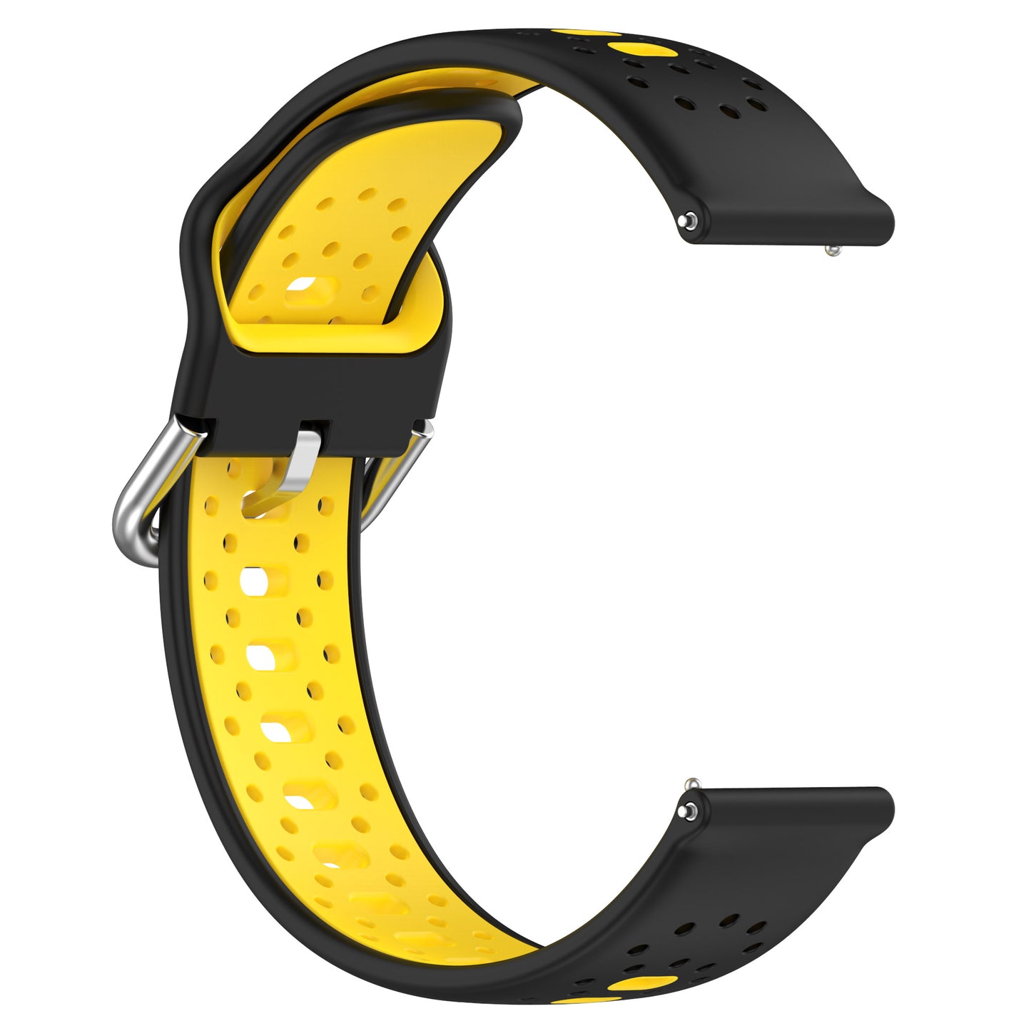 Silicone Watch Band for Samsung Galaxy Watch6 40mm 44mm / Watch6 Classic 43mm 47mm / Watch 5 40mm 44mm / Watch4 40mm 44mm , 20mm Dual-color Straps