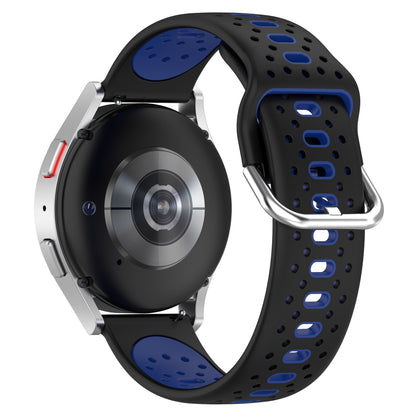 Silicone Watch Band for Samsung Galaxy Watch6 40mm 44mm / Watch6 Classic 43mm 47mm / Watch 5 40mm 44mm / Watch4 40mm 44mm , 20mm Dual-color Straps