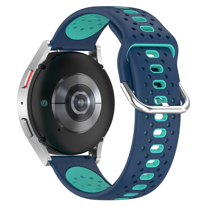 Silicone Watch Band for Samsung Galaxy Watch6 40mm 44mm / Watch6 Classic 43mm 47mm / Watch 5 40mm 44mm / Watch4 40mm 44mm , 20mm Dual-color Straps