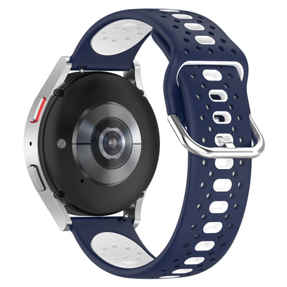Silicone Watch Band for Samsung Galaxy Watch6 40mm 44mm / Watch6 Classic 43mm 47mm / Watch 5 40mm 44mm / Watch4 40mm 44mm , 20mm Dual-color Straps