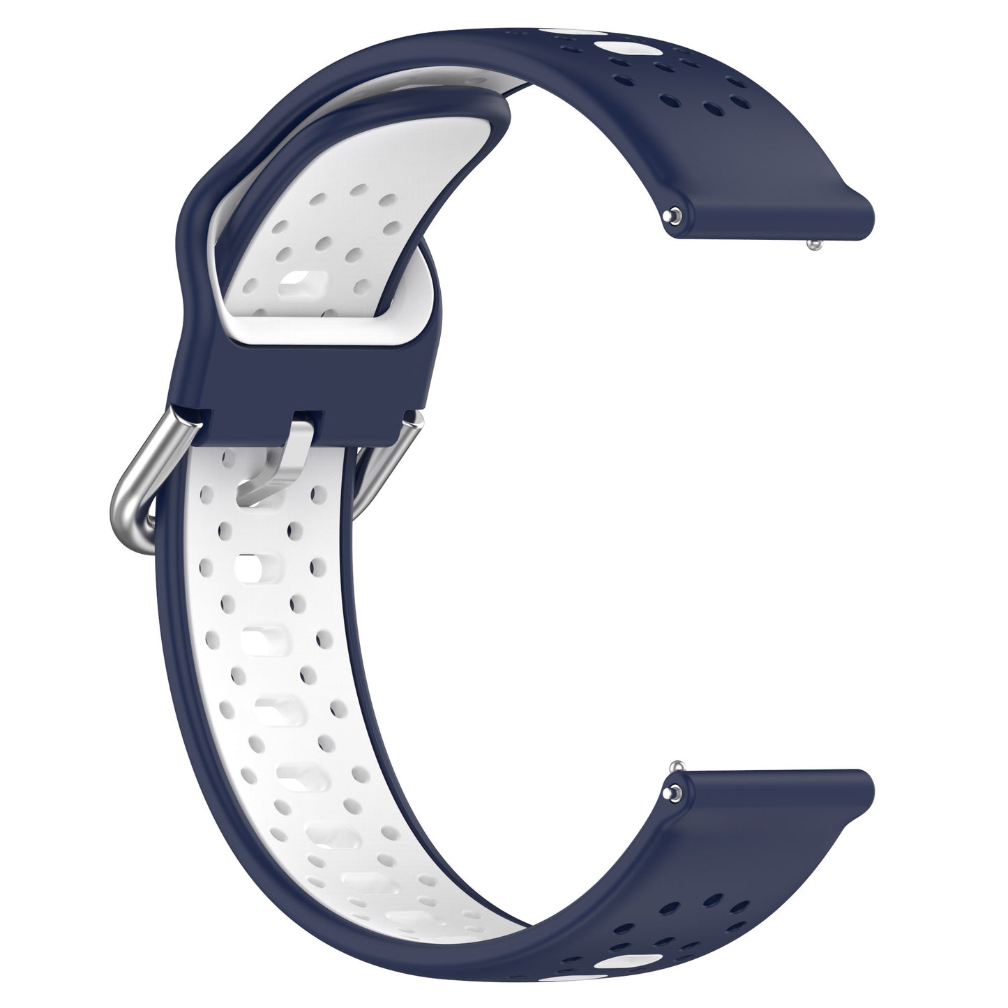 Silicone Watch Band for Samsung Galaxy Watch6 40mm 44mm / Watch6 Classic 43mm 47mm / Watch 5 40mm 44mm / Watch4 40mm 44mm , 20mm Dual-color Straps
