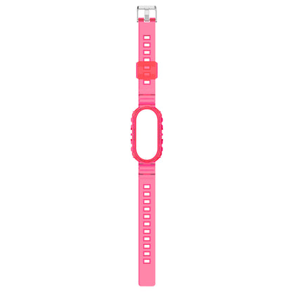 For Xiaomi Smart Band 8 Wrist Band Transparent Silicone Watch Strap with Integrated Watch Case