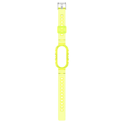For Xiaomi Smart Band 8 Wrist Band Transparent Silicone Watch Strap with Integrated Watch Case