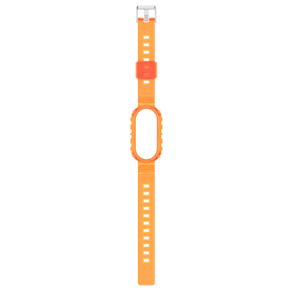 For Xiaomi Smart Band 8 Wrist Band Transparent Silicone Watch Strap with Integrated Watch Case