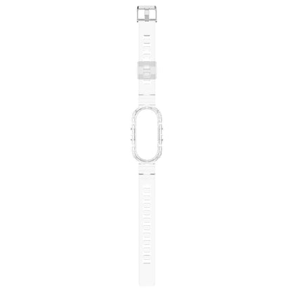 For Xiaomi Smart Band 8 Wrist Band Transparent Silicone Watch Strap with Integrated Watch Case