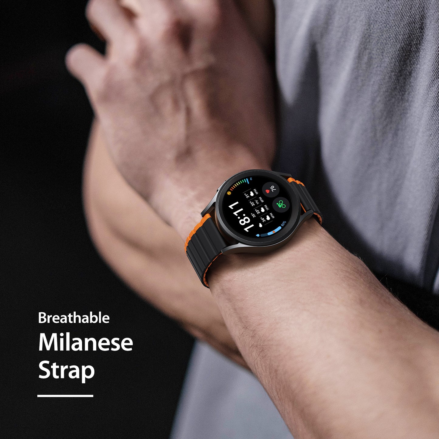 DUX DUCIS LD Series for Samsung Galaxy Watch3 45mm Smartwatch Bands 22mm Dual Color Silicone Watch Strap