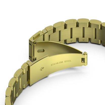 For Huawei Band 8 Smartwatch Strap Repair Part Watch Strap 3-Bead Stainless Steel Band Replacement