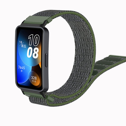 For Huawei Band 8 Nylon Watch Band Adjustable Sport Loop Breathable Replacement Strap