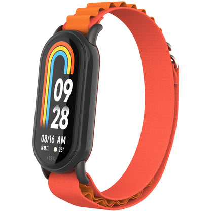 Nylon Watch Band for Xiaomi Smart Band 8 Adjustable Replacement Wrist Strap with Black Connector