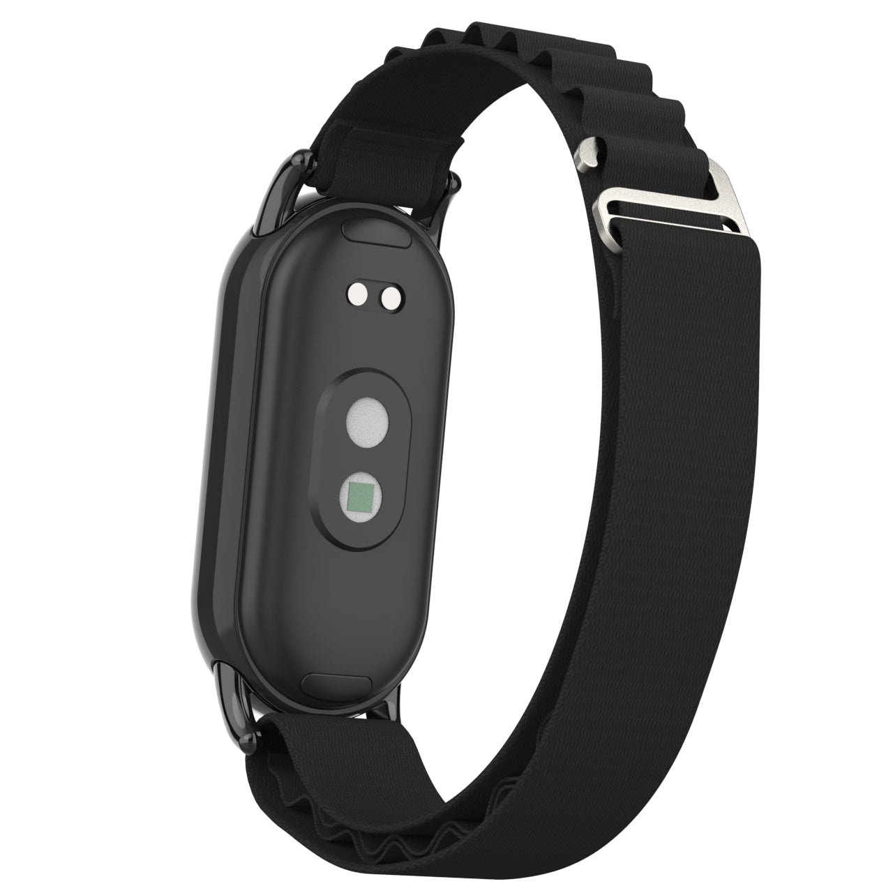 Nylon Watch Band for Xiaomi Smart Band 8 Adjustable Replacement Wrist Strap with Black Connector