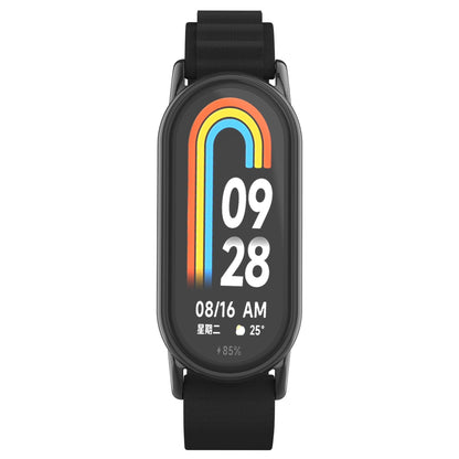 Nylon Watch Band for Xiaomi Smart Band 8 Adjustable Replacement Wrist Strap with Black Connector