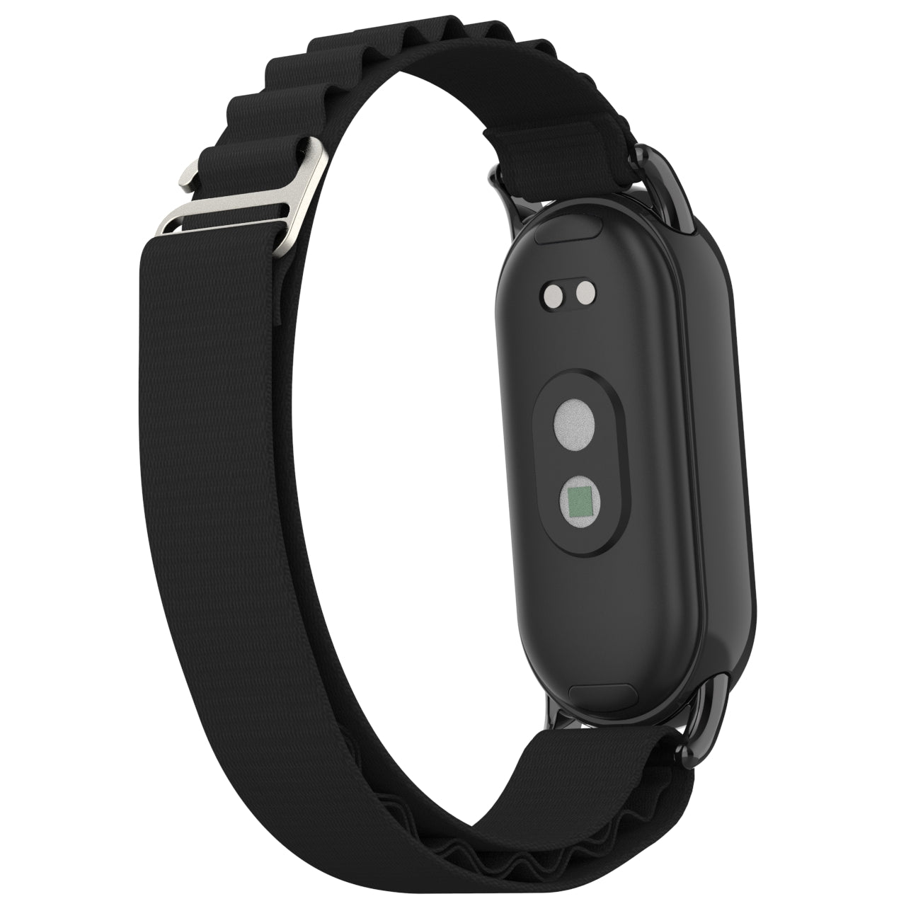 Nylon Watch Band for Xiaomi Smart Band 8 Adjustable Replacement Wrist Strap with Black Connector
