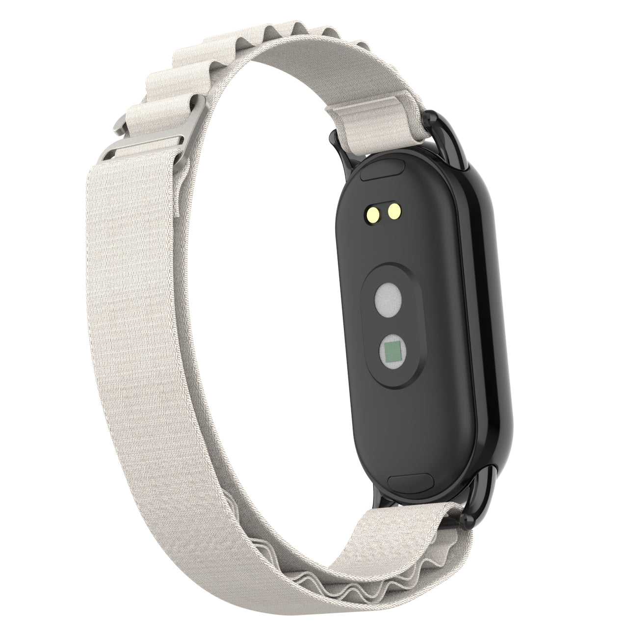 Nylon Watch Band for Xiaomi Smart Band 8 Adjustable Replacement Wrist Strap with Black Connector