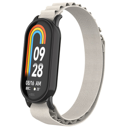 Nylon Watch Band for Xiaomi Smart Band 8 Adjustable Replacement Wrist Strap with Black Connector
