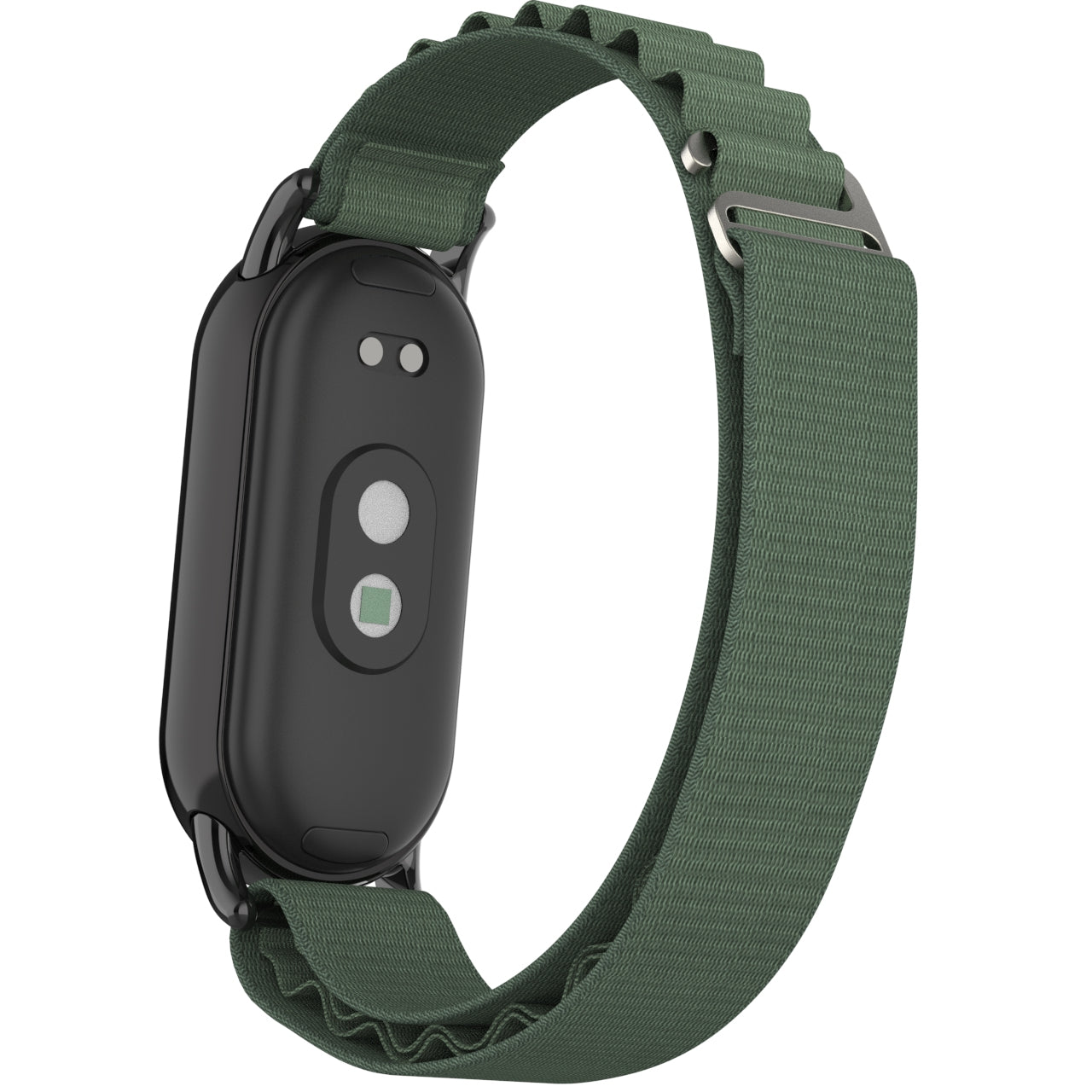 Nylon Watch Band for Xiaomi Smart Band 8 Adjustable Replacement Wrist Strap with Black Connector