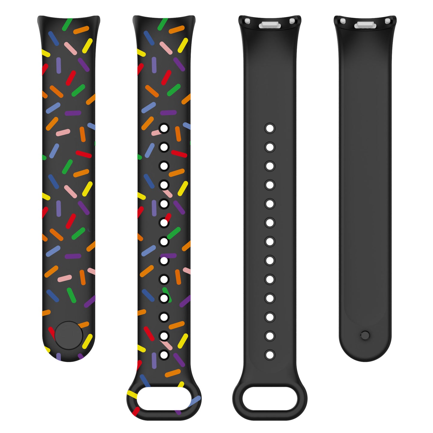 For Xiaomi Smart Band 8 Silicone Watch Strap Colorful Dot Replacement Wrist Band