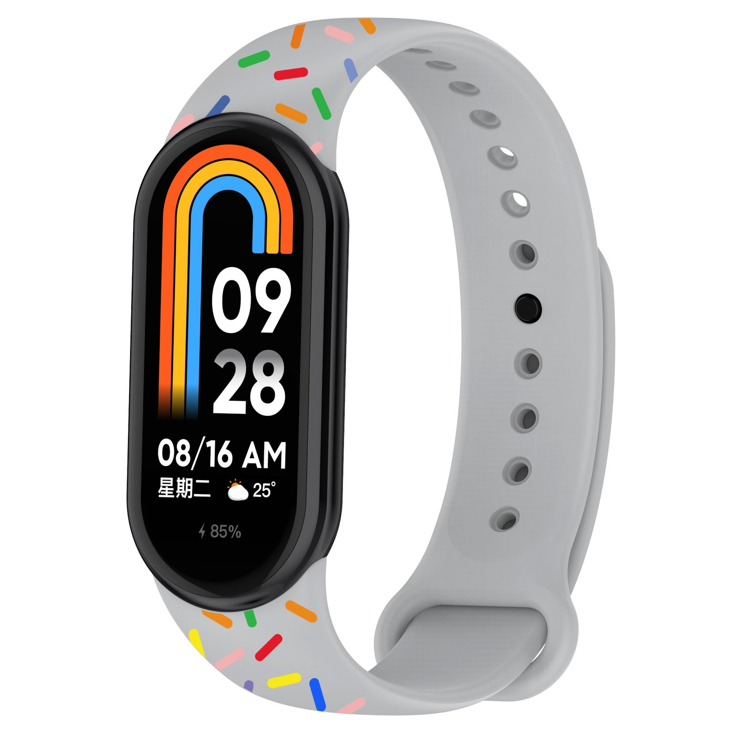 For Xiaomi Smart Band 8 Silicone Watch Strap Colorful Dot Replacement Wrist Band