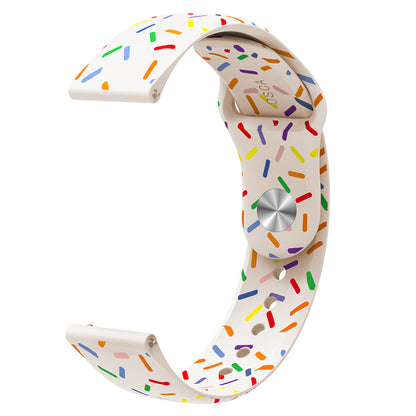 Silicone Watch Band for Huawei Watch 4  /  Watch 4 Pro  /  Watch 3  /  Watch 3 Pro , 22mm Printed Color Dot Quick Release Strap