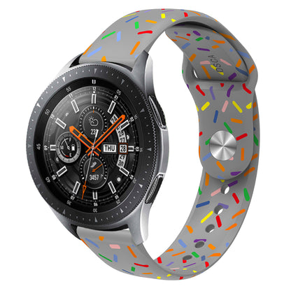 Silicone Watch Band for Huawei Watch 4  /  Watch 4 Pro  /  Watch 3  /  Watch 3 Pro , 22mm Printed Color Dot Quick Release Strap
