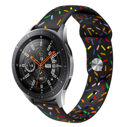 Silicone Watch Band for Huawei Watch 4  /  Watch 4 Pro  /  Watch 3  /  Watch 3 Pro , 22mm Printed Color Dot Quick Release Strap