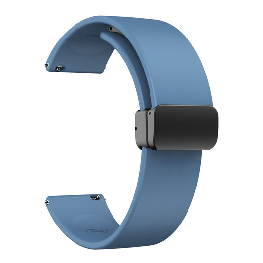 Watch Band for Huawei Watch 4  /  Watch 4 Pro  /  Watch 3  /  Watch 3 Pro , 22mm Silicone Replacement Strap with Black Magnetic Folding Buckle