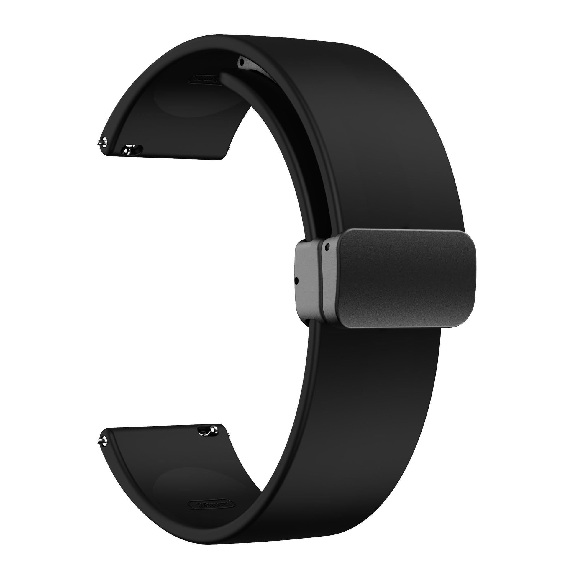 For Garmin Venu / Venu Sq / Venu Sq 2 /  Venu 2 Plus Watch Band 20mm Silicone Wrist Strap with Magnetic Folding Black Buckle