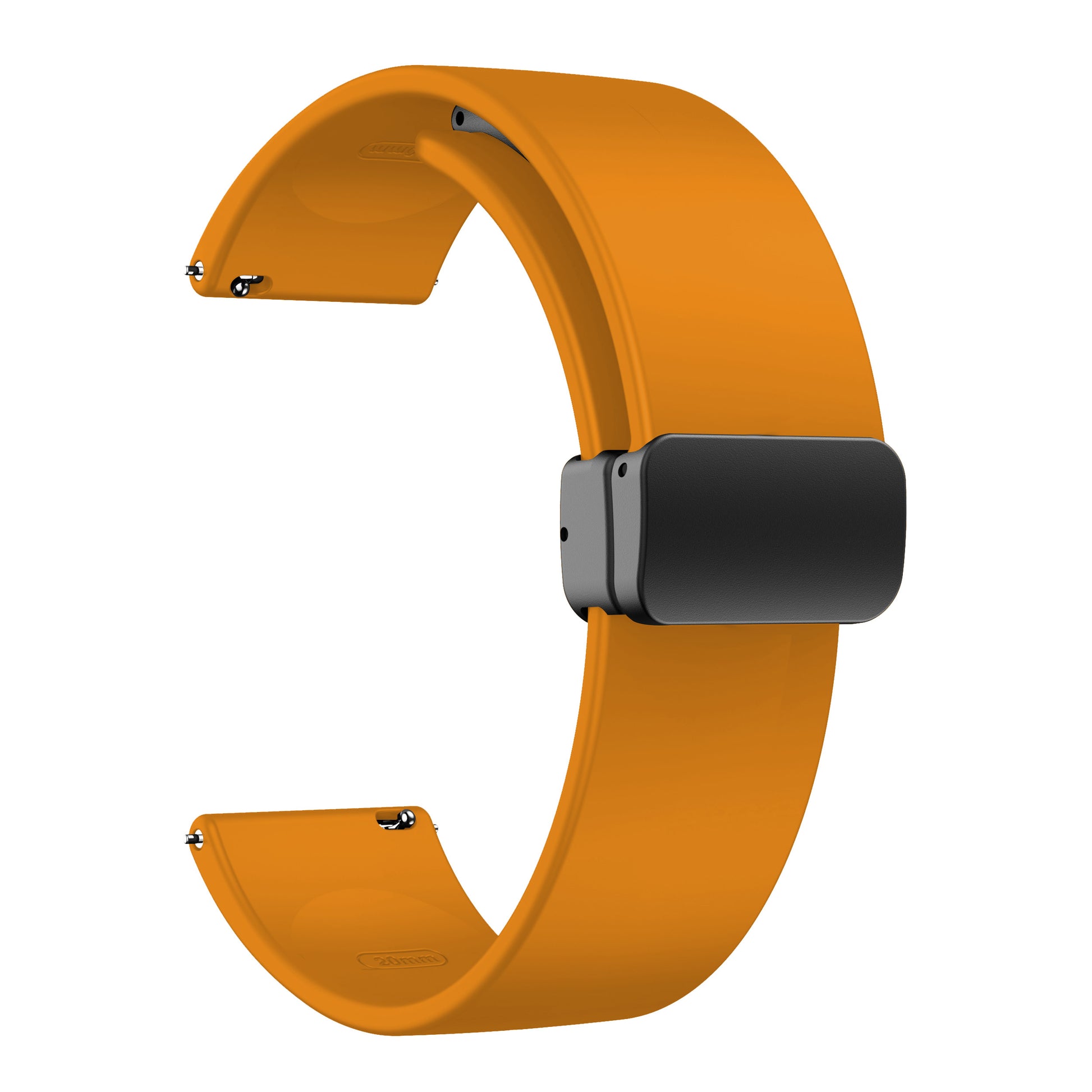 For Garmin Venu / Venu Sq / Venu Sq 2 /  Venu 2 Plus Watch Band 20mm Silicone Wrist Strap with Magnetic Folding Black Buckle