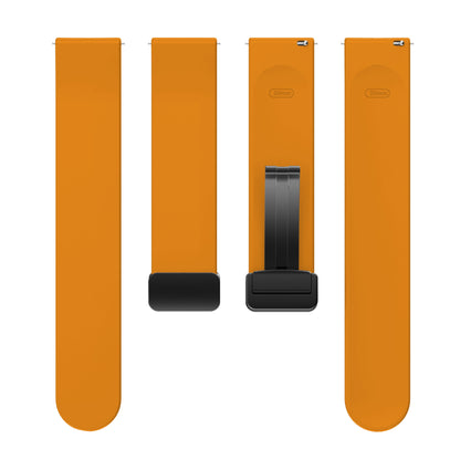 For Garmin Venu / Venu Sq / Venu Sq 2 /  Venu 2 Plus Watch Band 20mm Silicone Wrist Strap with Magnetic Folding Black Buckle