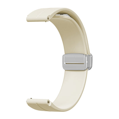 For Keep B4 / Huawei Watch Fit Mini Watch Band 16mm Silicone Wrist Strap, Silver Folding Buckle