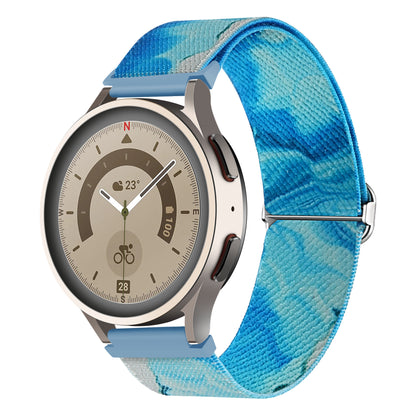Nylon Watch Band for Coros Pace 2 / Apex 42mm , 20mm Pattern Adjustable Braided Loop Strap