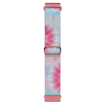 Nylon Watch Band for Coros Pace 2 / Apex 42mm , 20mm Pattern Adjustable Braided Loop Strap