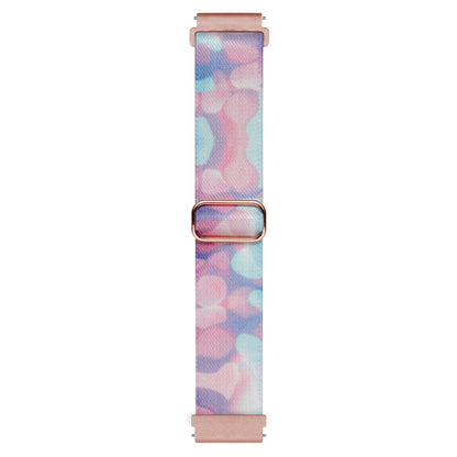 Nylon Watch Band for Coros Pace 2 / Apex 42mm , 20mm Pattern Adjustable Braided Loop Strap
