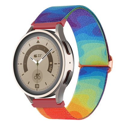 Nylon Watch Band for Coros Pace 2 / Apex 42mm , 20mm Pattern Adjustable Braided Loop Strap