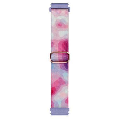 Nylon Watch Band for Coros Pace 2 / Apex 42mm , 20mm Pattern Adjustable Braided Loop Strap