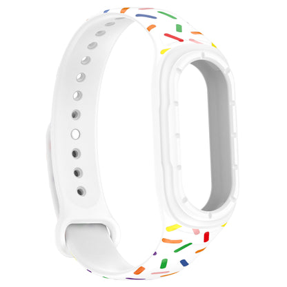 For Xiaomi Smart Band 8 Integrated Silicone Strap Colorful Spotted Replacement Wrist Band