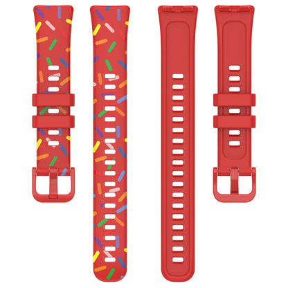 For Huawei Band 8 Colorful Spotted Silicone Strap Replacement Watch Band