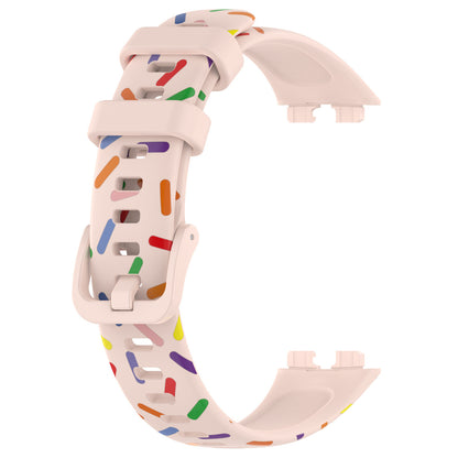 For Huawei Band 8 Colorful Spotted Silicone Strap Replacement Watch Band