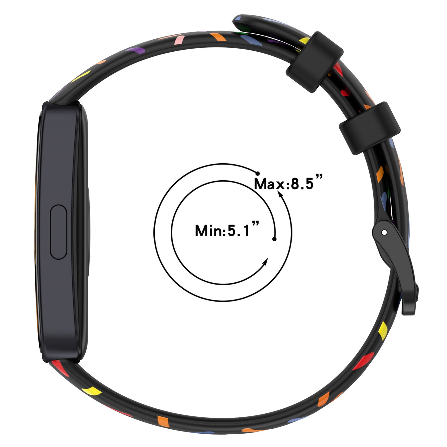 For Huawei Band 8 Colorful Spotted Silicone Strap Replacement Watch Band