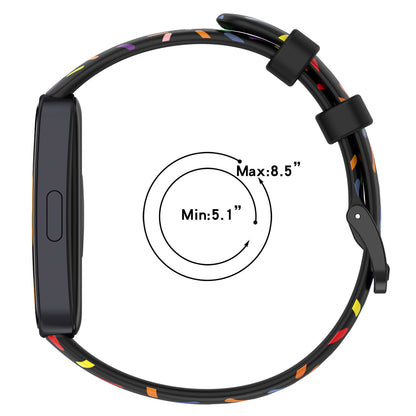 For Huawei Band 8 Colorful Spotted Silicone Strap Replacement Watch Band