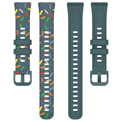 For Huawei Band 8 Colorful Spotted Silicone Strap Replacement Watch Band