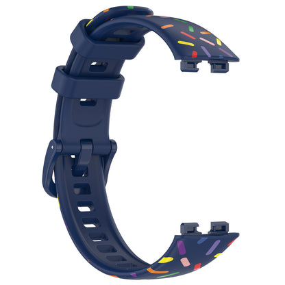 For Huawei Band 8 Colorful Spotted Silicone Strap Replacement Watch Band