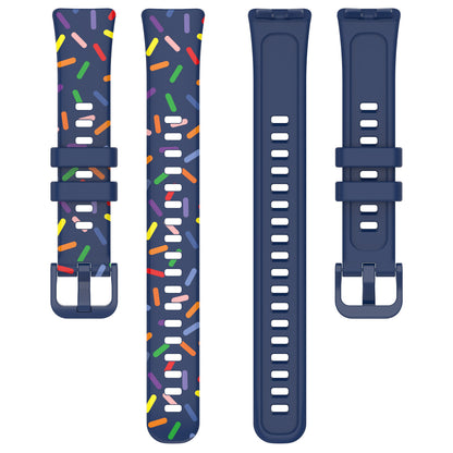 For Huawei Band 8 Colorful Spotted Silicone Strap Replacement Watch Band