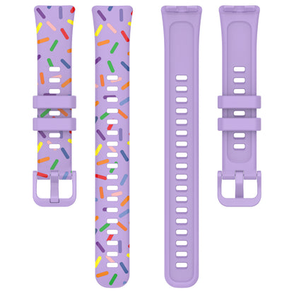 For Huawei Band 8 Colorful Spotted Silicone Strap Replacement Watch Band
